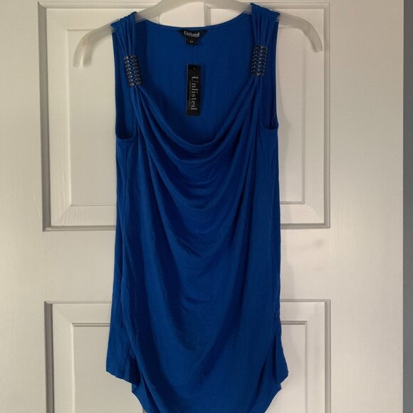 Unlisted by Kenneth Cole Blue Sleeveless Top Small (NWT) - Picture 1 of 3